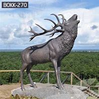 Image result for Life-Size Reindeer Statue Outdoors