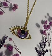 Image result for Gold Cube Eye Necklace