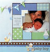 Image result for Baby Boy Scrapbook Layout Ideas