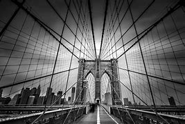 Image result for Brooklyn Bridge Black and White Art