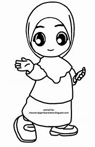 Image result for Gambar Anak Perempuan Kartun Hitam Putih