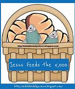 Image result for Cartoon Jesus Feeding 5000