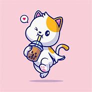 Image result for Cat Drinking Tea