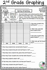 Image result for 2nd Grade Graph Worksheets