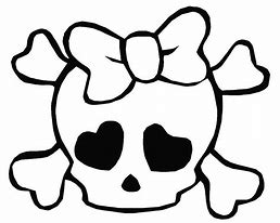 Image result for Girly Skull and Crossbones