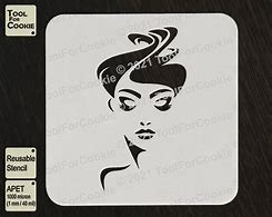 Image result for Female Face Stencil