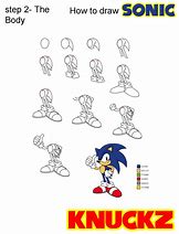 Image result for How to Draw Sonic in Steps