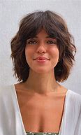 Image result for Curtain Bang Short Bob Haircut