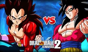 Image result for Goku vs Vegeta SSJ4