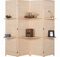 Image result for bamboo room divider with shelves