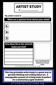 Image result for Artist Reasearch Worksheet