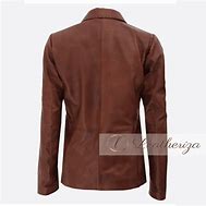 Image result for brown leather blazer