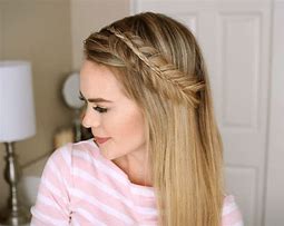 Image result for Fishtail Braid with Bangs