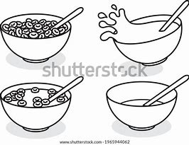 Image result for Bowl of Cereal Outline