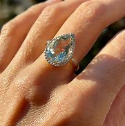 Image result for Pear-Shaped Green Diamond Ring