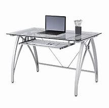 Image result for Glass Computer Desk Case