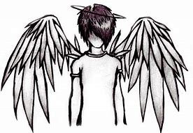 Image result for Emo Angel Boy Drawing