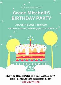 Image result for Bday Invite Template