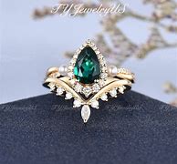 Image result for Boho Emerald Pear-Shaped Engagement Ring