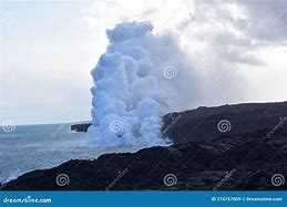 Image result for Lava Hitting Water