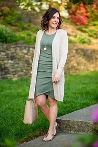 Image result for Wearing a Cardigan with Dress