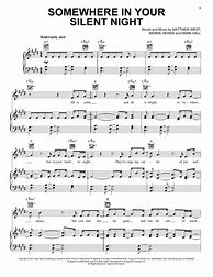 Image result for Somewhere in Your Silent Night Sheet Music