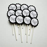 Image result for 70th Birthday Cupcake Toppers