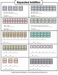 Image result for Repeated Addition Worksheets Year 3