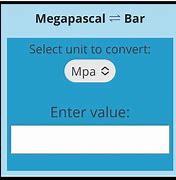 Image result for 10 MPA to Bar