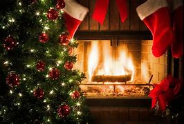 Image result for Christmas Fireplace Night