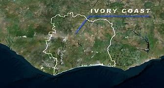 Image result for Ivory Coast On a Orld Map