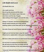 Image result for Love and Death Poem