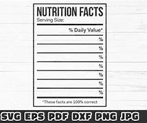 Image result for Nutritoin Facts Empty Label