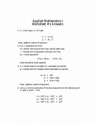 Image result for Applied Math Worksheets PDF