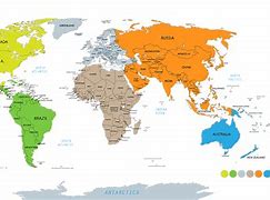 Image result for World Map Continents