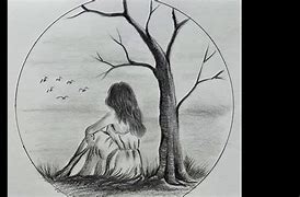 Image result for Alone Girl Drawing