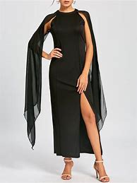 Image result for Cape Chiffon Midi Dress