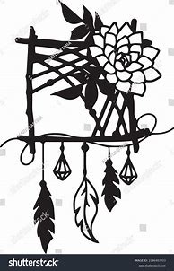 Image result for Dream Catcher Clip Art Black and White