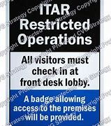 Image result for Printable ITAR Signs