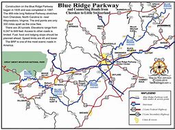 Image result for Blue Ridge Parkway Highlighted Route Map