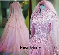 Image result for Pink Muslim Wedding Dresses