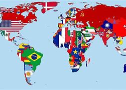 Image result for World Map with Flags 4K