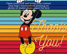 Image result for Mickey Mouse Chip Bag Template