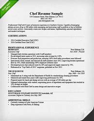 Image result for Cook Chef Resume