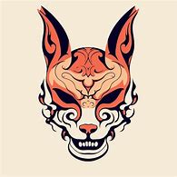 Image result for Fox Demon Mask Drawing