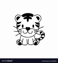 Image result for White Tiger Drawing On Grey Paper Cute