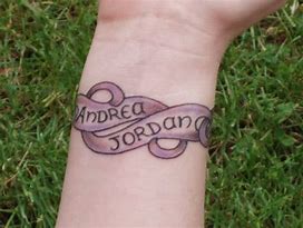 Image result for Name Bracelet Tattoos On Wrist