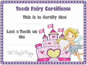 Image result for Tooth Fairy Cards Printable