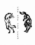 Image result for Tribal Wolf Tattoo