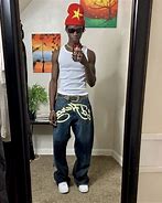 Image result for Drop Fade Black Men with Y2K Clothes